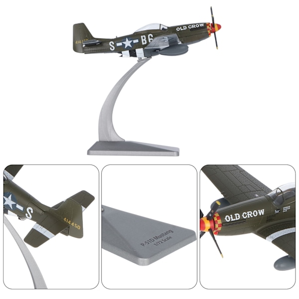 1:72 Flygplan Fighter Model Legering Simulerad Flygplansmodell Leksakssamling Heminredning för barn