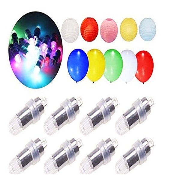 20 stk elektrisk lommelykt vanntett led festlys Sesongbelysning for ballonger papirlykter ballongbryllup Colorful