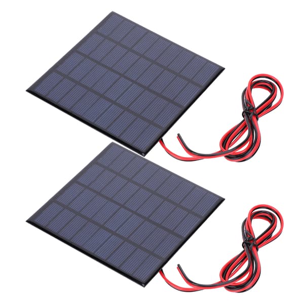 2pcs DC9V 2W Epoxy Solar Panels Polysilicon Battery Toys Charger Module with 100cm Cable