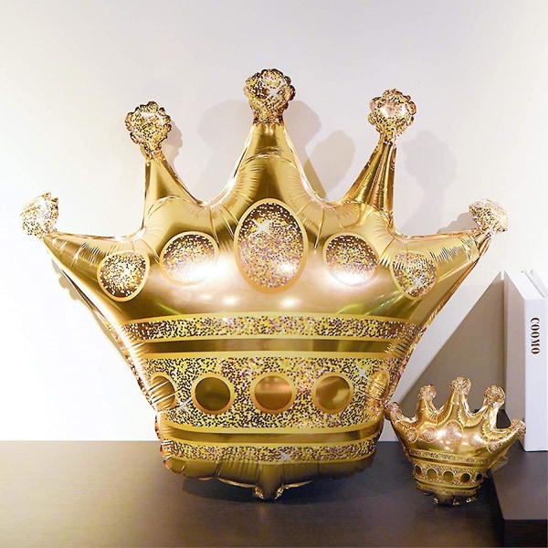 6 kpl 40" Big Gold Crown -ilmapallot, jättimäiset cap , folioheliumilmapallot