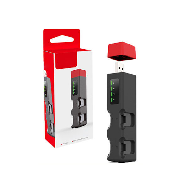 Laddningsdocka Multifunktionell LED-indikator Mini USB Laddstation för Switch Controller