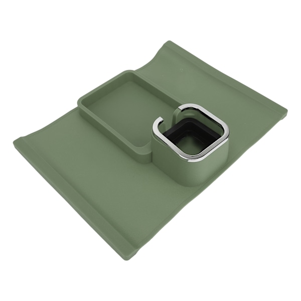 Soffa mugghållare fack Ergonomisk multifunktion silikon soffa arm mugghållare med halkfri bas soffa armstöd bricka för kontor grön