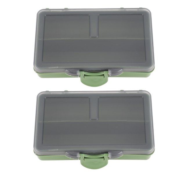 2st Fiskekrok Bete Gadget Box Mini PP Förvaringsbox Fodral för fiskeredskap Tillbehör2 fack