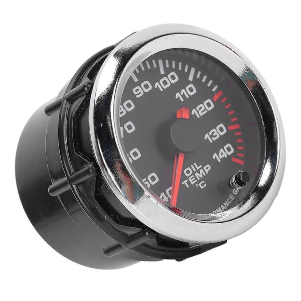 Olietemperaturmåler 52 mm/2,0 tommer 40140-display 7 farver baggrundsbelysning sort urskive til 12V-biler