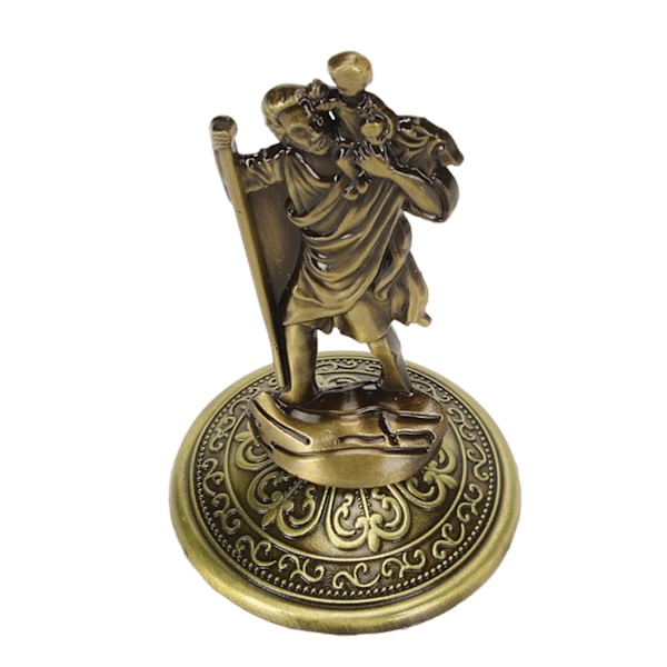 Jesusstaty Olivfärgad 9 cm Hög Stark Legering Stabil Bas Utsökta Detaljer Jesusfigur för Hem Bil Kontor