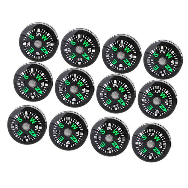 20mm 12st minificka oljefylld kompass för vandring Camping utomhusaktiviteter Tillbehör