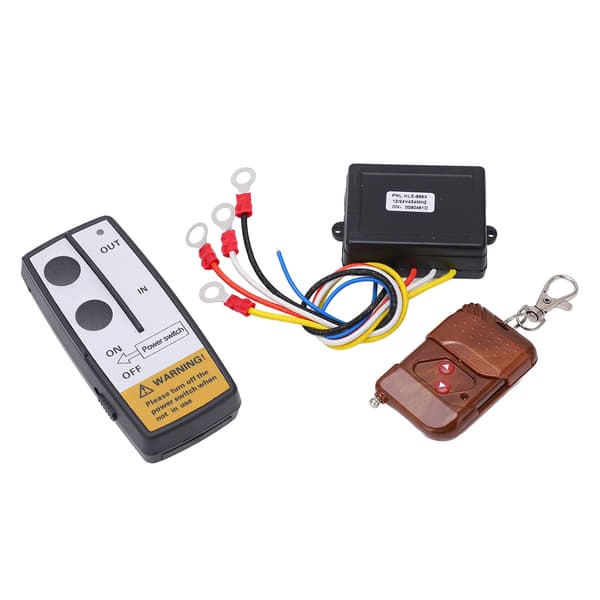 Trådlös Winch Remote Control Key Receiver Kit 75ft Long Distance DC 12V 24V Universal