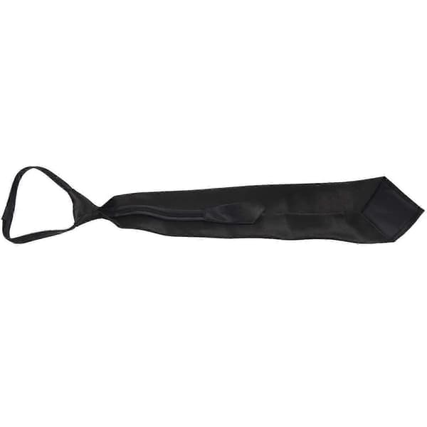 10X Herr Enfärgad Svart Polyester Slips Med Dragkedja Slät Dragkedja Solid black
