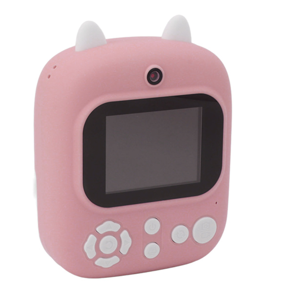 Instant Camera 2.4in HD Kids Digital Instant Camera Dual Lens Instant Print Digitalkamera för hemresor Rosa