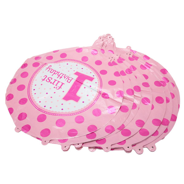 50 stk 18in 1. rund bursdagsballong rosa gjenbrukbare trygge babyshowerballonger til bursdagsfest
