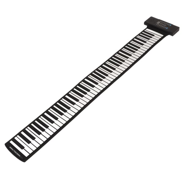 Roll Up Piano 88 Keys Bluetooth MIDI Function Touch Sensitive Portable Electric Roll Up Piano for Beginners 100-240V EU Plug