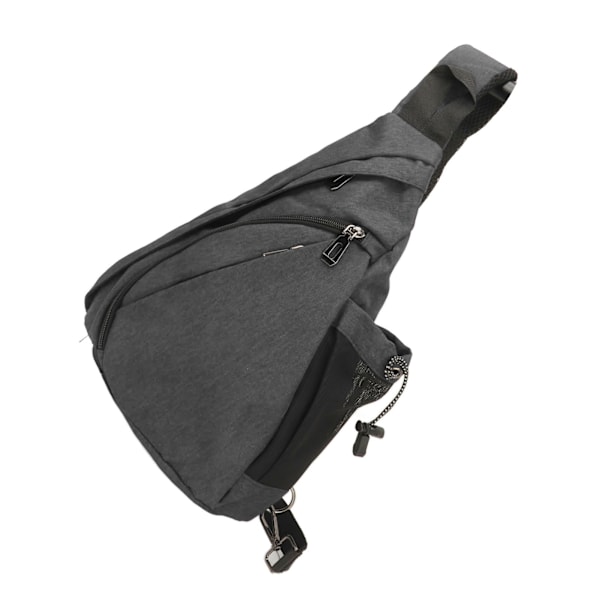 Män Fanny Pack Enkel Snygg Multifunktionell Bärbar justerbar axelrem Slingväska för utomhusresor Grå