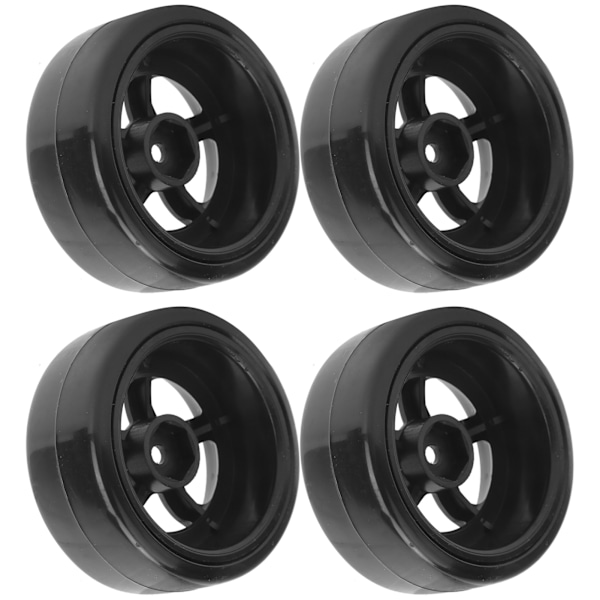 4 stk. 63mm RC gummi antiskrid dæk Driftdækskift Passer til WPL D12 1/10 RC bil