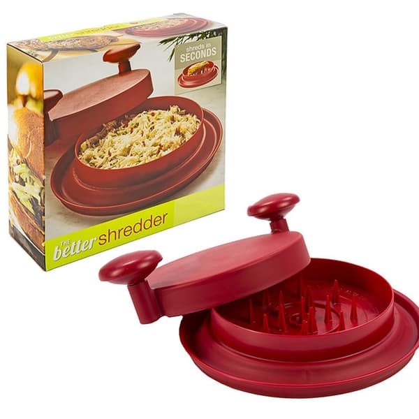 Meat Shredder Prevent Slip Base Efficient Manual Meat Shredder with Handle for Chicken Beef Red