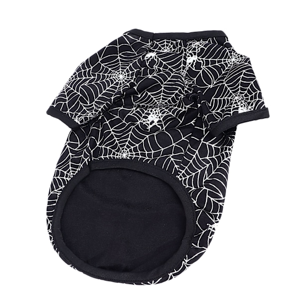 Halloween-kostumer til kæledyr Sjove spindelvæv-print kæledyrskostumer Åndbar Behagelig polyester-skjorte til kæledyr til hunde Katte