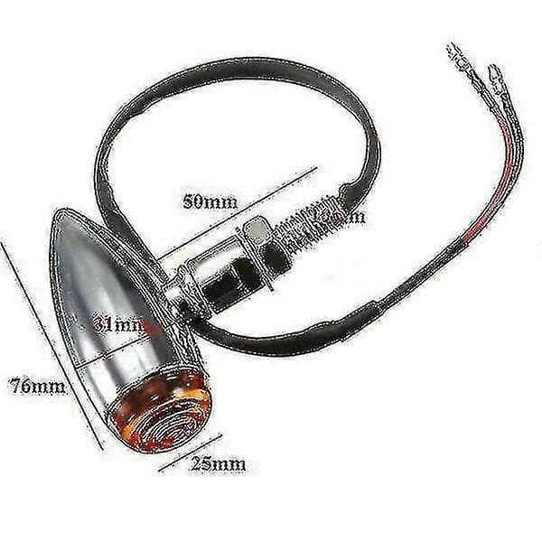Blinkerslampa Harley Chopper Motorcykel Silver