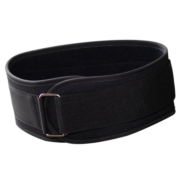 Styrkeløftbelte Justerbart Midjestøttebelte Bånd Styrke Støtte Midjebånd for Fitness Sport S (Midje 60-77CM) Svart