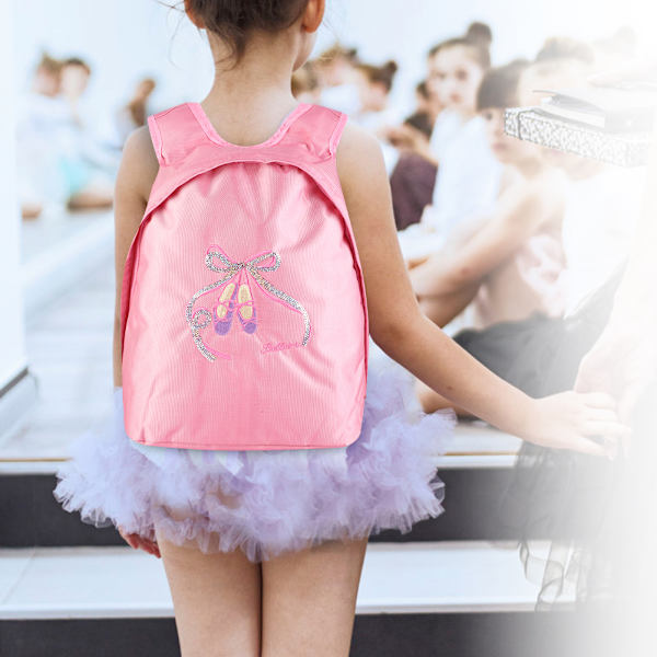 Piger Ballet Dans Rygsæk Børn Skulder Sport Lynlås (Rosa)