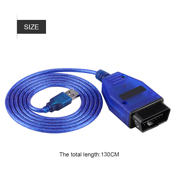 Bil OBD2 USB Kabel Scanner Scan Tool för KKL 409.1 Blue