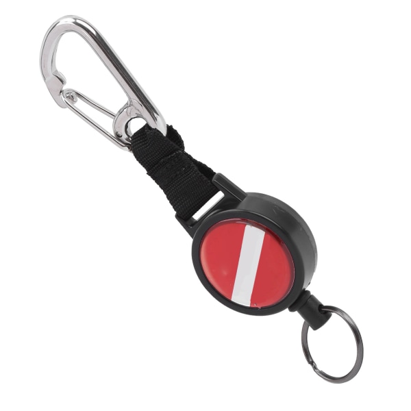 Dykkning Rustfrit Stål Tråd Stræk Fjederreb Lanyard Anti-tabt Nøglering BCD Tilbehør