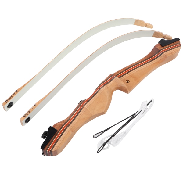 Right Hand Solid Wood Recurve Bow Handle Takedown Shooting Game Outdoor Hunting 54inch 14lbs