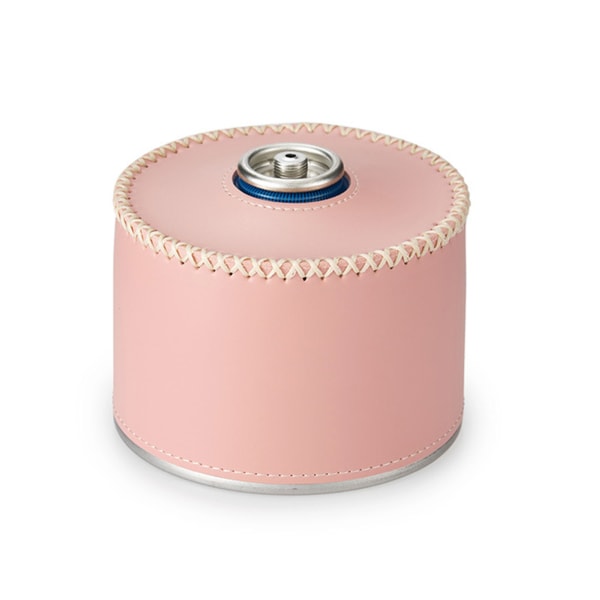 Beskyttende deksel for gassbeholder, bærbar PU-lærdeksel for gassbeholder for utendørs campingtilbehør, rosa