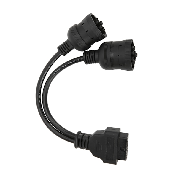 29,5 cm diagnostisk adapterkabel för lastbil hona 16-pin OBD2 till 9+6-pin skanneranslutningssladd