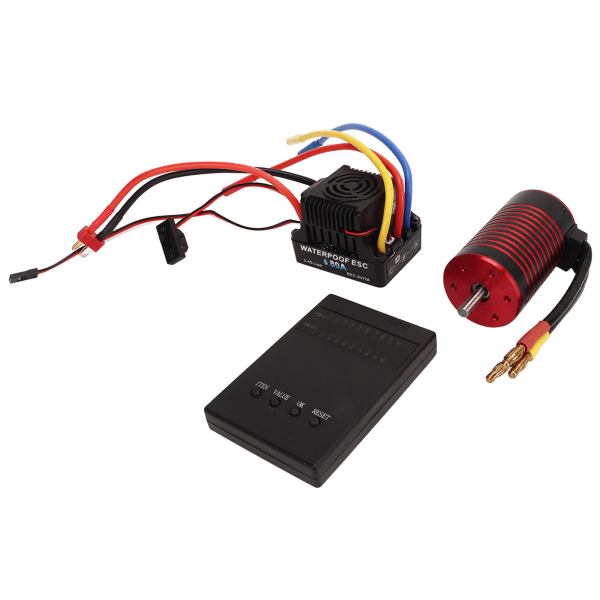 80A børsteløs ESC elektrisk hastighedsregulator højt drejningsmoment 3660 motor lavspændingsafbrydelse beskyttelse til 1/8 RC bil 4200KV