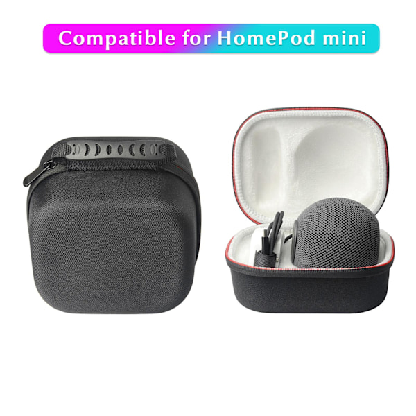 Bärfodral Kompatibel för HomePod mini Smart Speaker Travel Hård Bärväska Stötsäkert skyddsfodral