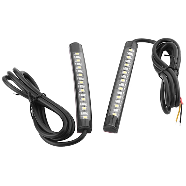 1 par motorcykelbil flexibel 17 SMD LED-bakljusremsa bromsstopp blinkersindikator