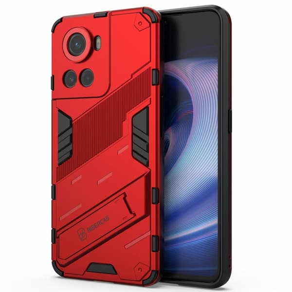 Støtsikkert OnePlus 10R / OnePlus Ace hybriddeksel - Rød Röd red