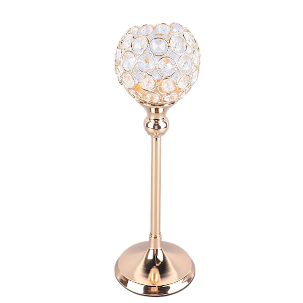 Guld Kristall Ljusstake Ihålig Minimalistisk Utsökt Kristall Ljusstake Hållare för bröllopsfest heminredning