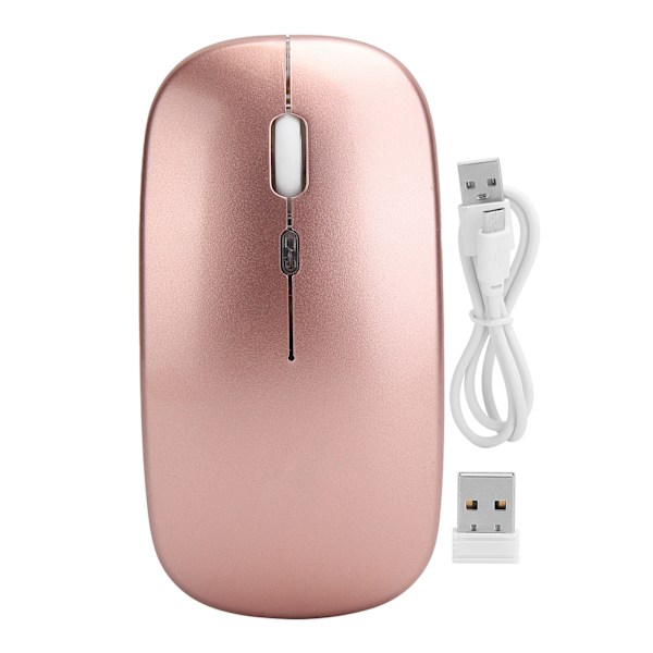 2.4G Trådlös Mus Hemmakontor Portabel Bakgrundsbelyst Mus för Laptops Stationära Datorer Roséguld