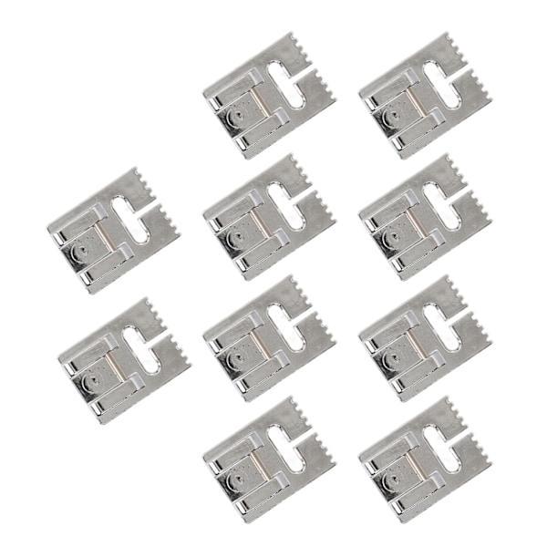 10 stk. Rynkefod 5 7 9 Rille Holdbar Blank Overflade Uden Grater Symaskinefod i Rustfrit Stål til Hjemmet 9 Rille