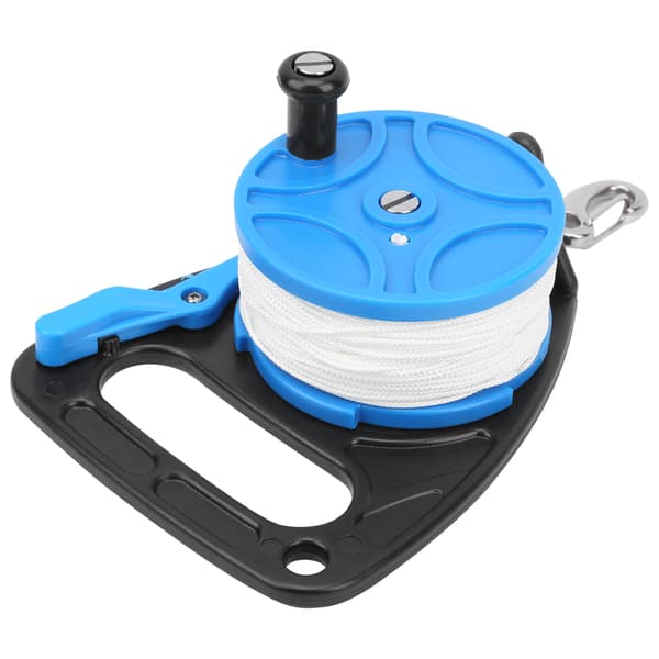 Diving Reel MultiPurpose Portable Diving Equipment with Handle Buckle Combination 289FT (Blue)