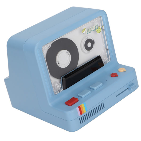 Bluetooth-kasettisolmija Kannettava stereoteippi Retro Bluetooth-kaiutin Tukee Bluetooth AUX ja muistikorttia sininen