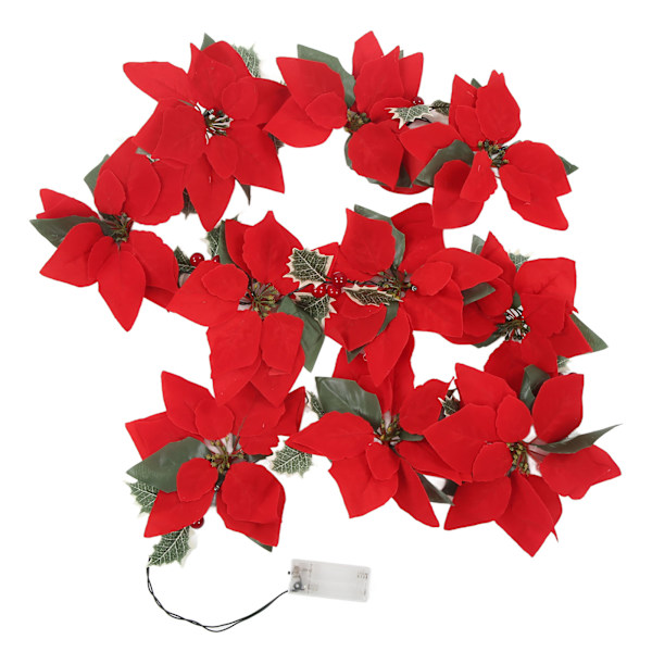 Flower String Light 10 LEDs Batteridriven verklighetstrogen dekorativ julslinga lampa för tält RV öppen spis