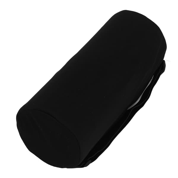 Lumbar Roll Pillow Multifunctional Memory Foam Back Roll Waist Support Cylinder Pillow with Adjustable Strap Black