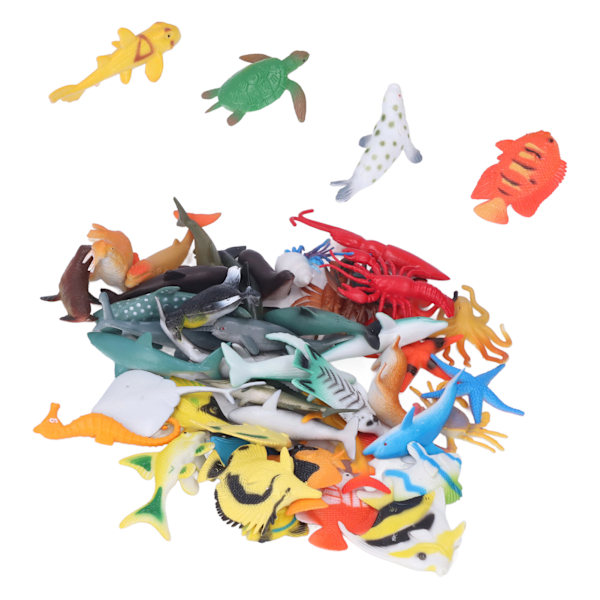 48 stk Havsdyr Legetøj Miljøvenligt Materiale Livlig Form Mini Tropisk Fisk Serie Miniaturelegetøj til 4 til 6 år gamle