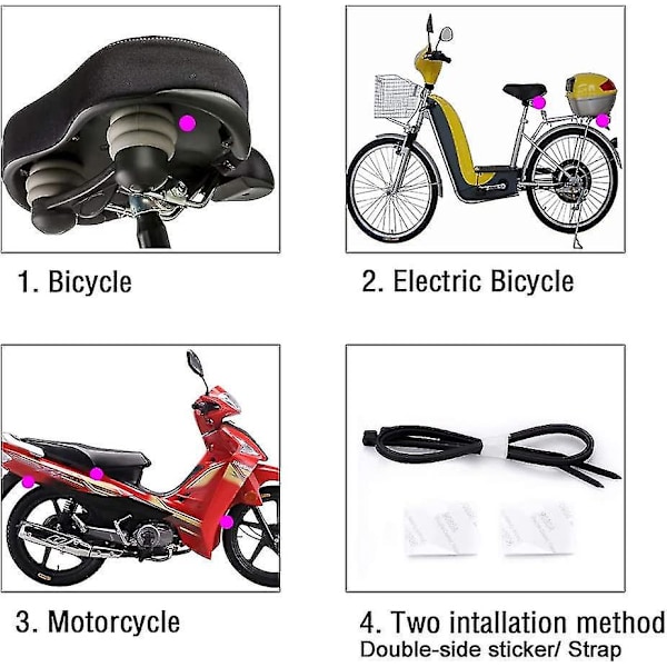 Trådlöst cykelalarm med 113db superhögt ljud och vattentät design