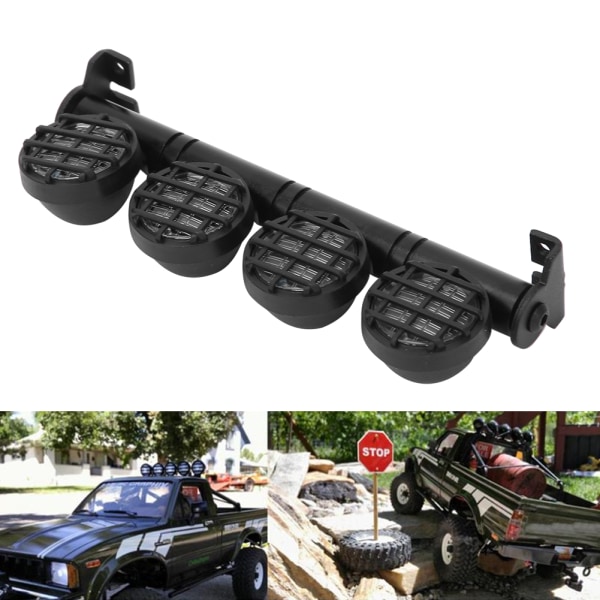 5V 22MM Suuri RC-auton kattovalo LED-valo RGT 1/10 RC 136100 Crawler-autolle Päivitetyt tarvikkeet Musta FZ0032
