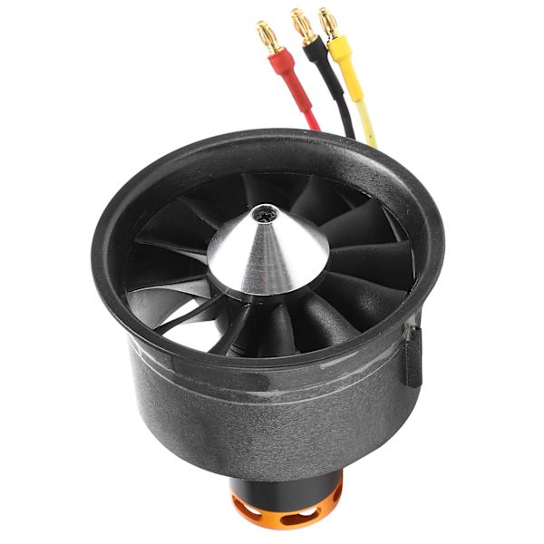 QXMotor 64 mm EDF-set 28222400KV borstlös motor med 12 blad kanalfläkt för RC-flygplan