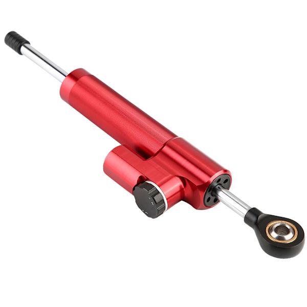 Universal motorcykel aluminiumslegering styretøjsdæmper stabilisator (rød og sort)