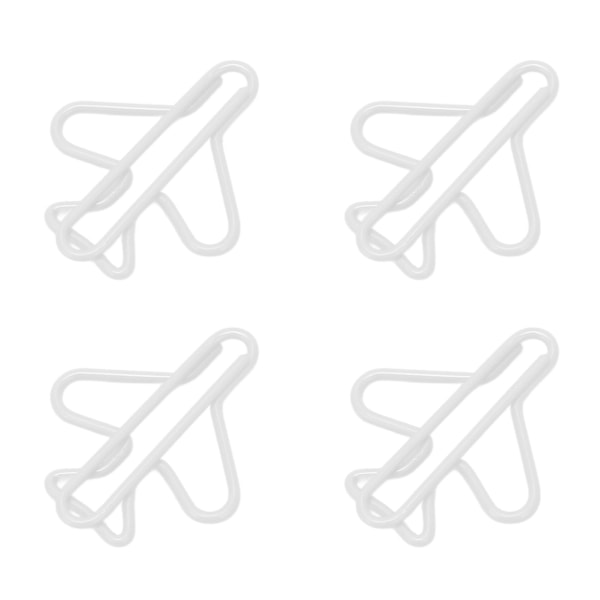 100 stk. Søde papirclips, flyformet stil, belagt tråd, lette, holdbare, smarte papirclips til arbejde, studier, sortering, hvid