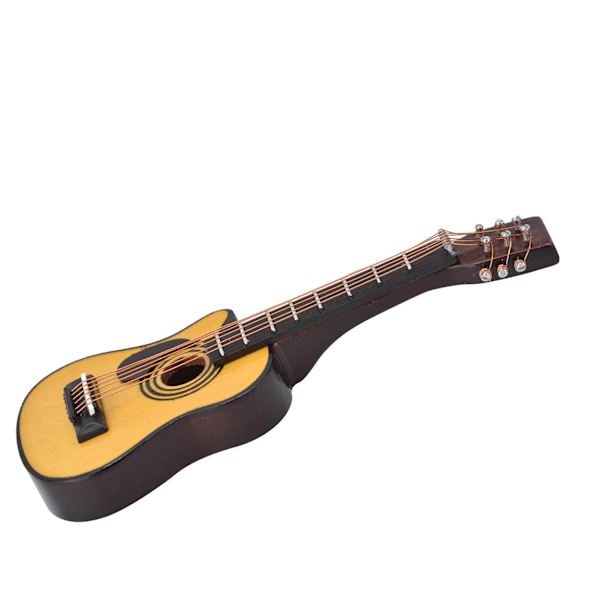 Skala 1/12 Dukkehust Miniatyr Tre Gitar Minigitar Display Modell Dukkehust Tilbehør Folkegitar