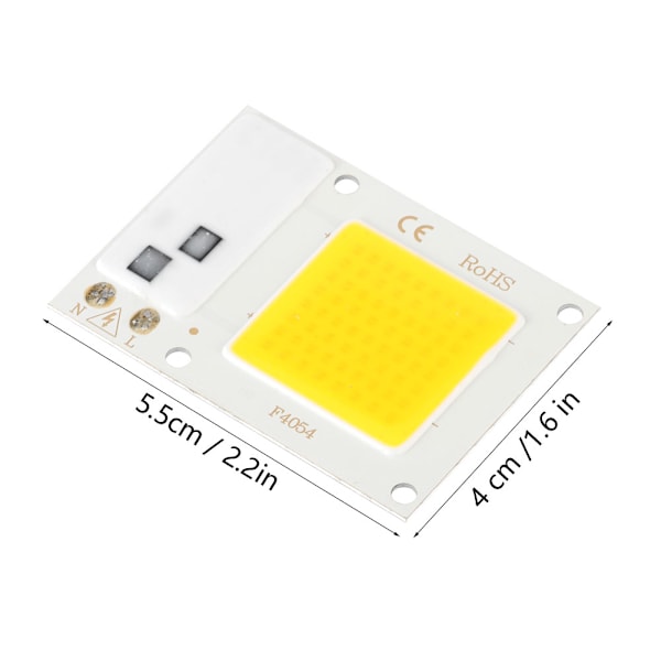 20W 220V Højtydende LED-chip Højspænding COB LED-chip Lyskilde Tilbehør Varmt Hvid