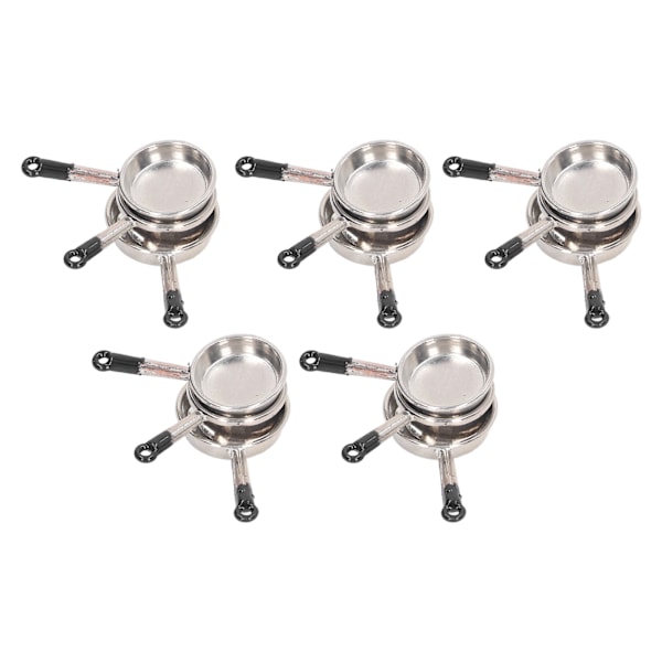 15 stk Mini Pan Model Dukkehuss Køkkenudstyr DIY Miniature Møbler Scene Legetøj