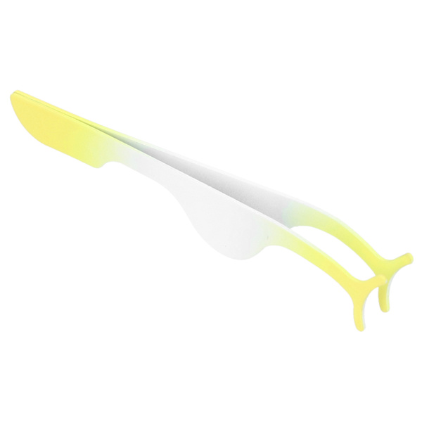Rostfritt stål lösögonfransar Applikator Bärbar lösögonfransar Pincett Clip Makeup ToolGradient Yellow