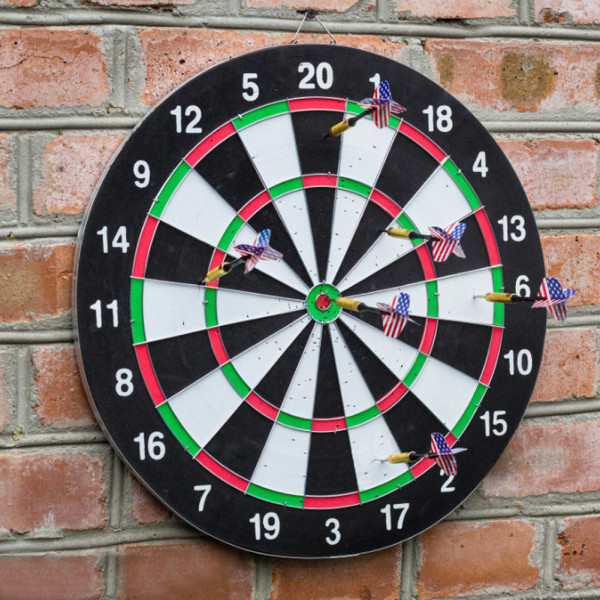 Dubbelsidig flockande darttavla Dart Set Target Game för KTV Leisure Entertainment