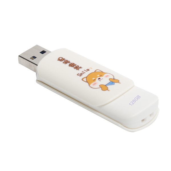 U Disk Bærbar USB2.0 Flash Drive til Studerende Sød Datalagring Memory Stick Gave (Slide CoverKeep Smiling 128GB)